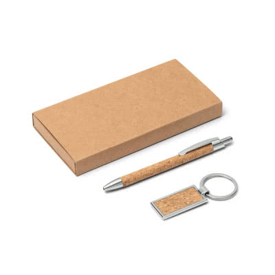 Set ecológico de bolígrafo y llavero