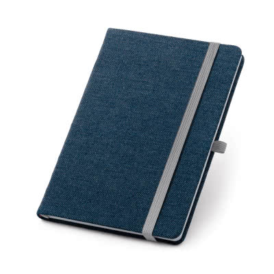 Cuadernos A5 con tapa forrada  color azul