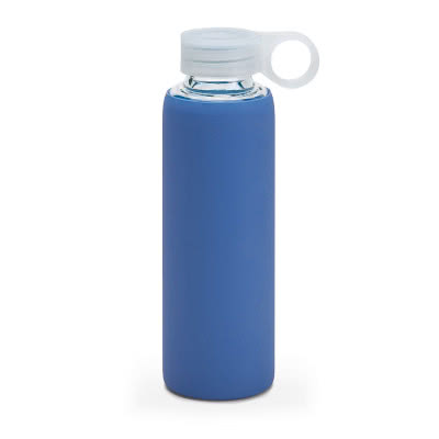 Botellas deportivas de cristal con logo color azul