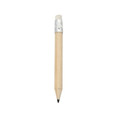 Mini lápiz publicitario con logo color marfil