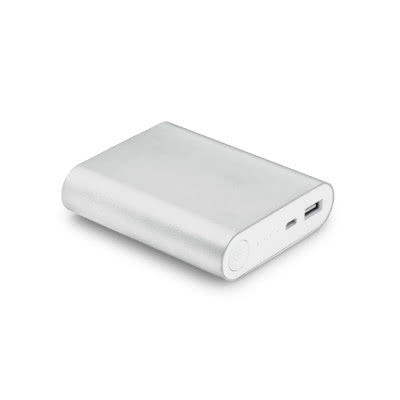 Batería externa para publicidad 7.200mAh color plateado mate
