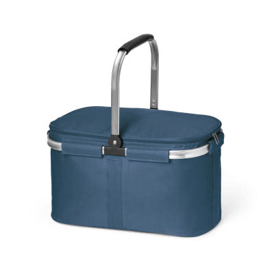 Cesta de picnic con logotipo color azul