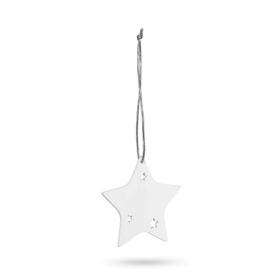 Decoración de Navidad forma de estrella color blanco