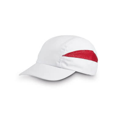 Gorra deportiva de microfibra color rojo
