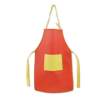 Delantal infantil non-woven para publicidad color rojo