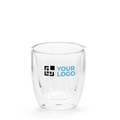 Vaso de vidrio de borosilicato de doble pared y sin asas 60ml