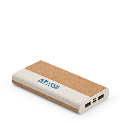 Powerbank de corcho y paja de trigo con puerto tipo C 10.000 mAh