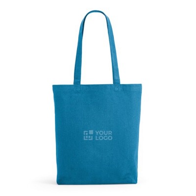 Bolsa de algodón y poliéster reciclado con asas largas 280 g/m2 vista principal