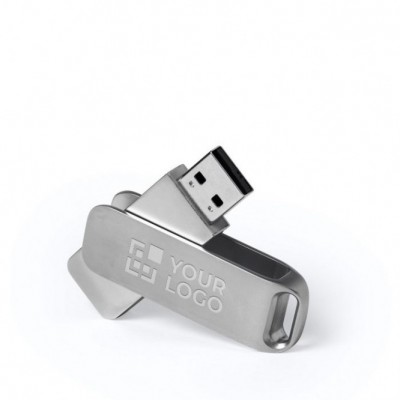 USB metálico personalizado giratorio