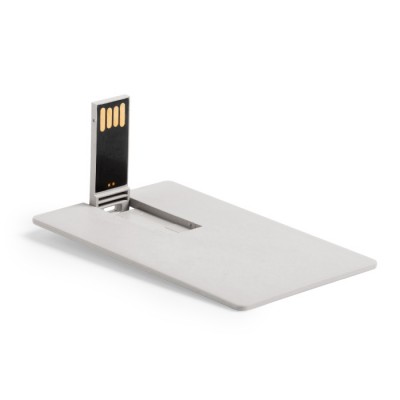Tarjeta USB promocional caña de trigo color beige