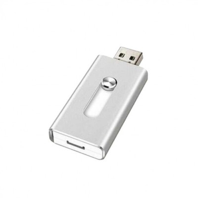 Memoria USB publicitaria color plateado