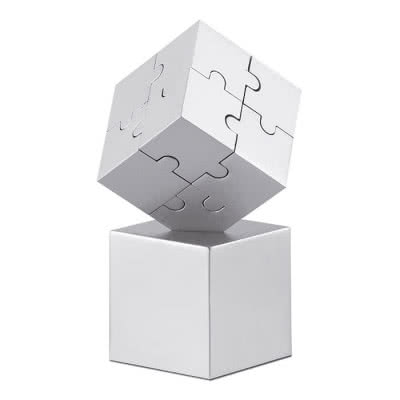 Puzzle 3D metálico y magnético
