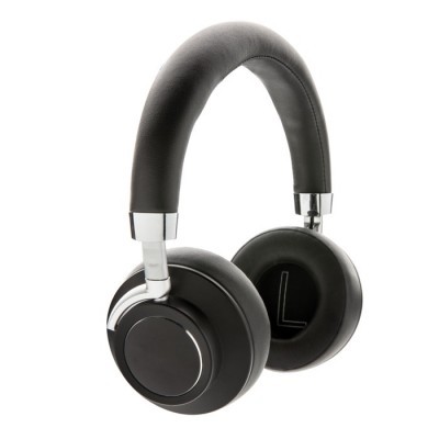 Auriculares de diadema con micrófono color negro