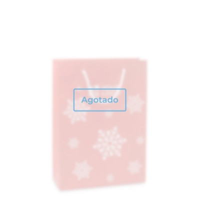 Bolsa navideña grande con copos con logotipo - agotado