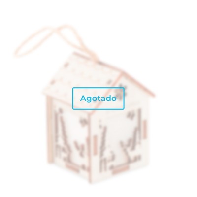 Adorno de navidad en forma de casa color madera - Agotado Adorno de navidad en forma de casa color madera - Agotado