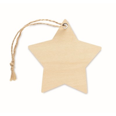 Adorno de estrella de madera