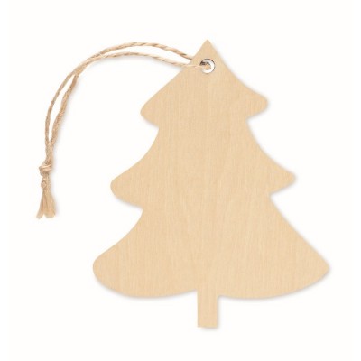 Adorno de madera tipo árbol