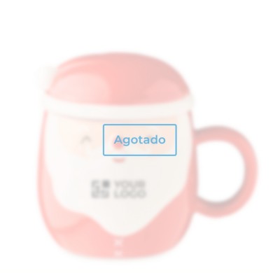 Taza de Papá Noel con tapa color rojo - agotado