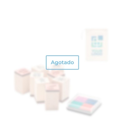 Set de 8 sellos de madera con tintas color natural septima vista - agotado Set de 8 sellos de madera con tintas color natural septima vista - agotado