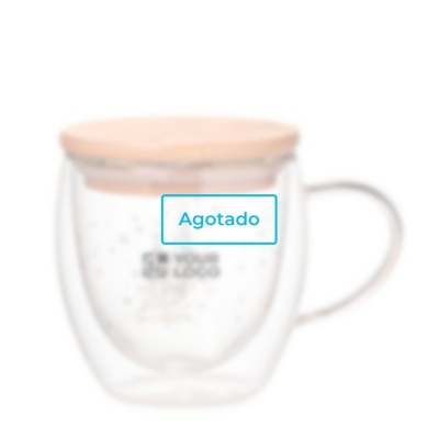 Taza de estilo navideño con tapa color transparente - Agotado
