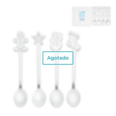 Juego de 4 cucharas de té versión navideña con caja de regalo vista principal - Agotado Juego de 4 cucharas de té versión navideña con caja de regalo vista principal - Agotado