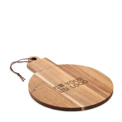 Tabla para servir de madera de acacia en forma de adorno navideño vista principal