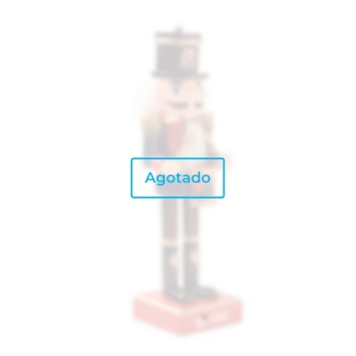 Colgate navideño de madera en forma del clásico Cascanueces grande color azul vista de impresión - Agotado Colgate navideño de madera en forma del clásico Cascanueces grande color azul vista de impresión - Agotado