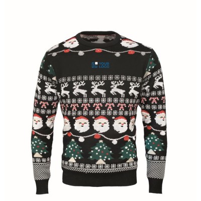Jersey de estampado navideño con 10 luces LED talla S/M