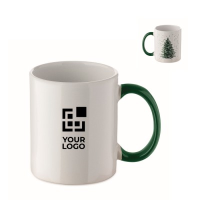 Taza de cerámica con diseño navideño y asa a juego 300ml