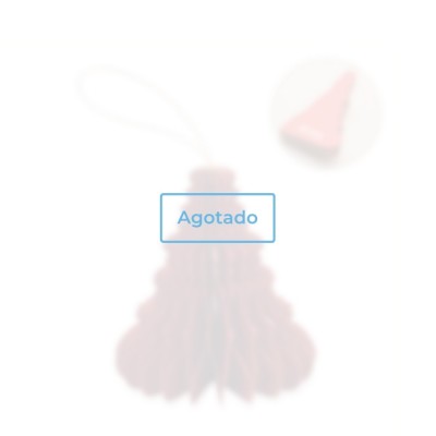 Colgante de papel plegable en forma de árbol de Navidad personalizable color rojo vista de impresión - agotado