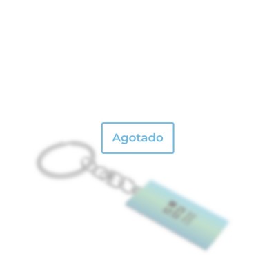 Llavero rectangular con tu diseño vista principal - Agotado