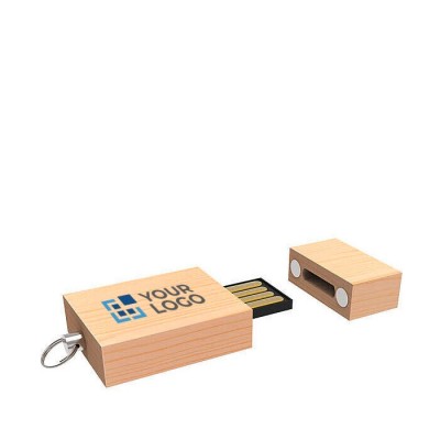 USB de madera plano pequeño personalizado