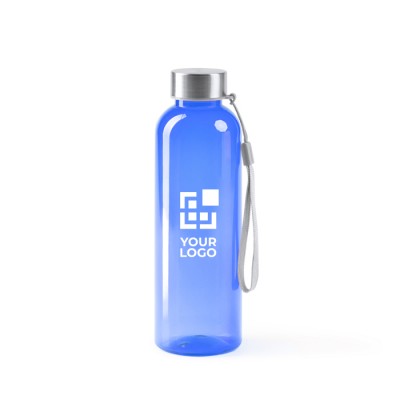 Bidón de RPET con cuerpo translúcido y cinta de transporte 600ml