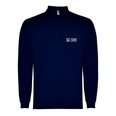 Polo de poliéster y algodón de manga larga 220 g/m2 Roly Direct Carpe 