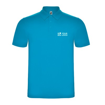 Polo de algodón de manga corta con cuello acanalado 180 g/m2 