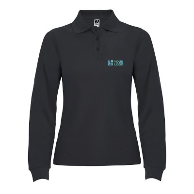 Polo de algodón de manga larga para mujer 220 g/m2 Roly Direct Estrella 