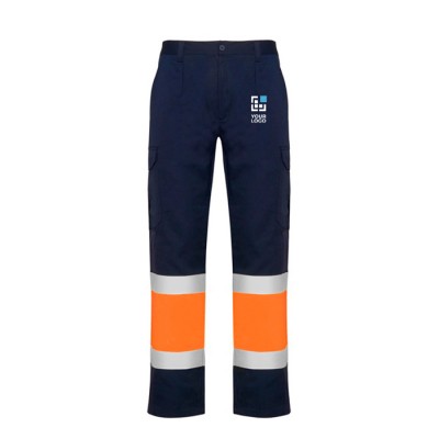 Pantalón laboral alta visibilidad con bolsillos 200 g/m2 Roly Naos 