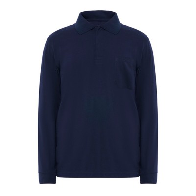 Polo de manga larga ignífugo con tapeta de 3 botones 220 g/m2 Roly Santana 