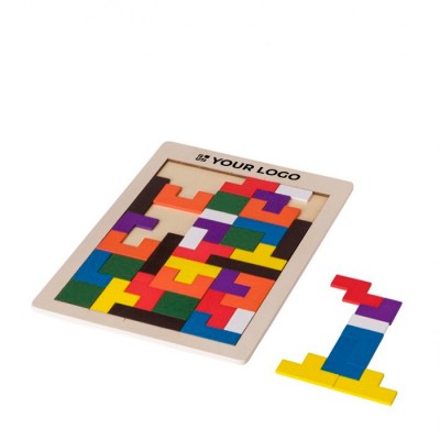 Juego del rompecabezas con 40 piezas de madera de colores