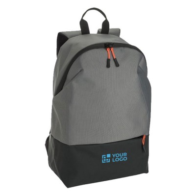 Mochila bicolor para portátil con detalles a color en cremallera 15
