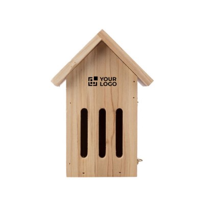 Casita para colgar de mariposas hecha de madera de pino