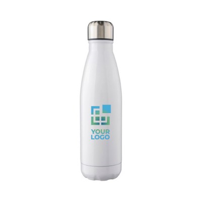Botella de acero inoxidable con tapón de rosca plateado 650ml
