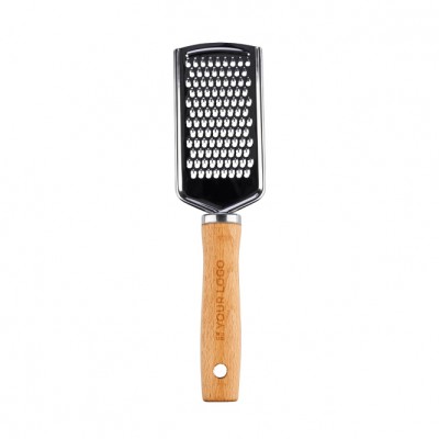 Rallador de acero inoxidable con mango de madera para personalizar