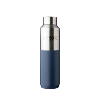 Botella de acero inoxidable reciclado con tapón plateado 600ml
