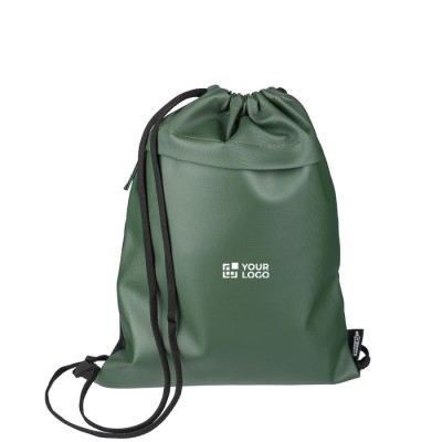 Mochila de cuerdas repelente al agua con bolsillo frontal