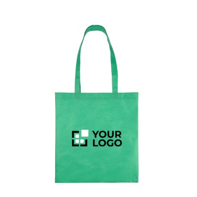 Bolsa de tela no tejida reciclada con asas termosellados 80 g/m2