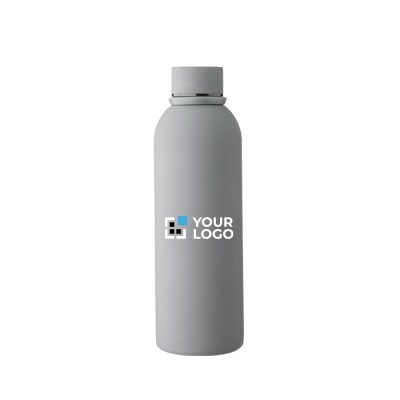 Botella de acero inoxidable reciclado con revestimiento de caucho 500ml