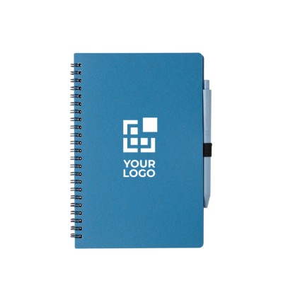 Libreta y bolígrafo a juego de paja de trigo A5 hojas a rayas