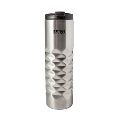 Vaso térmico de acero inoxidable texturizado en parte de abajo 460ml