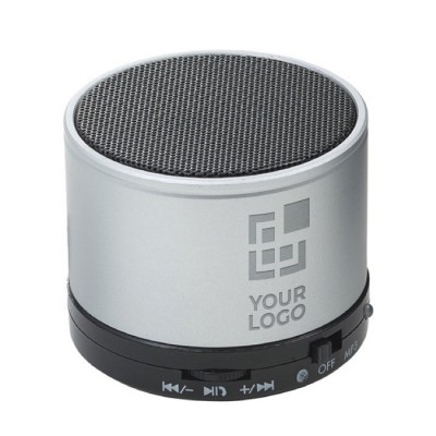 Altavoz de metal multifunción color plateado quinta vista